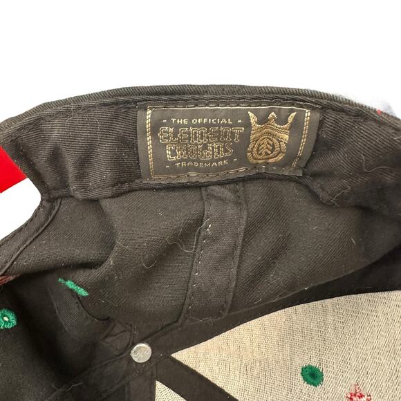 Element Skate California Snap Back Hat Cap Mens Black Red Embroidered Casual - Picture 5 of 6